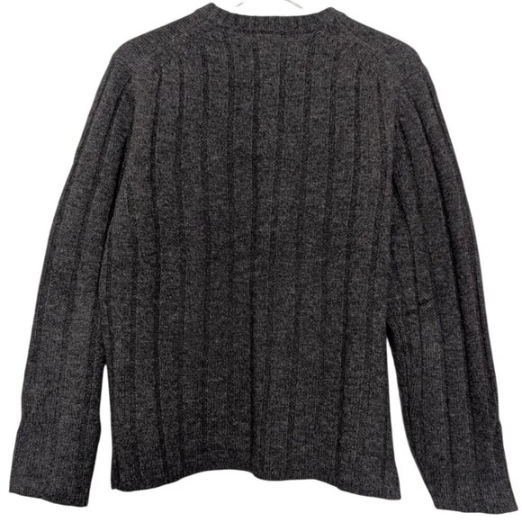 Gap Lambswool Sweater Mens Size Medium Gray Long Sleeve Crew Neck Pullover - Picture 6 of 9
